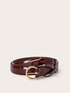 Ceinture en cuir verni avec passants croisés image number 1