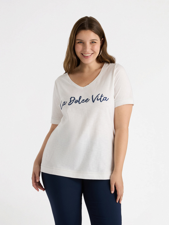 T-Shirt mit Schriftzug