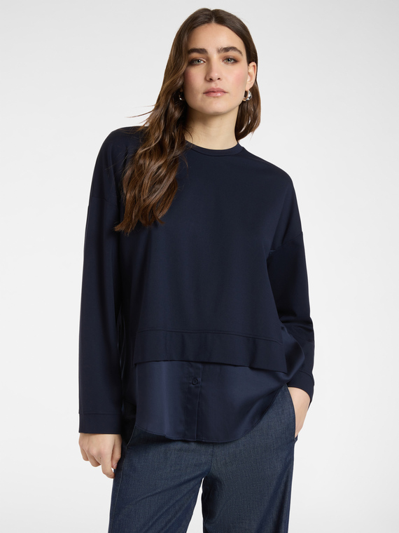 Layering effect sweatshirt