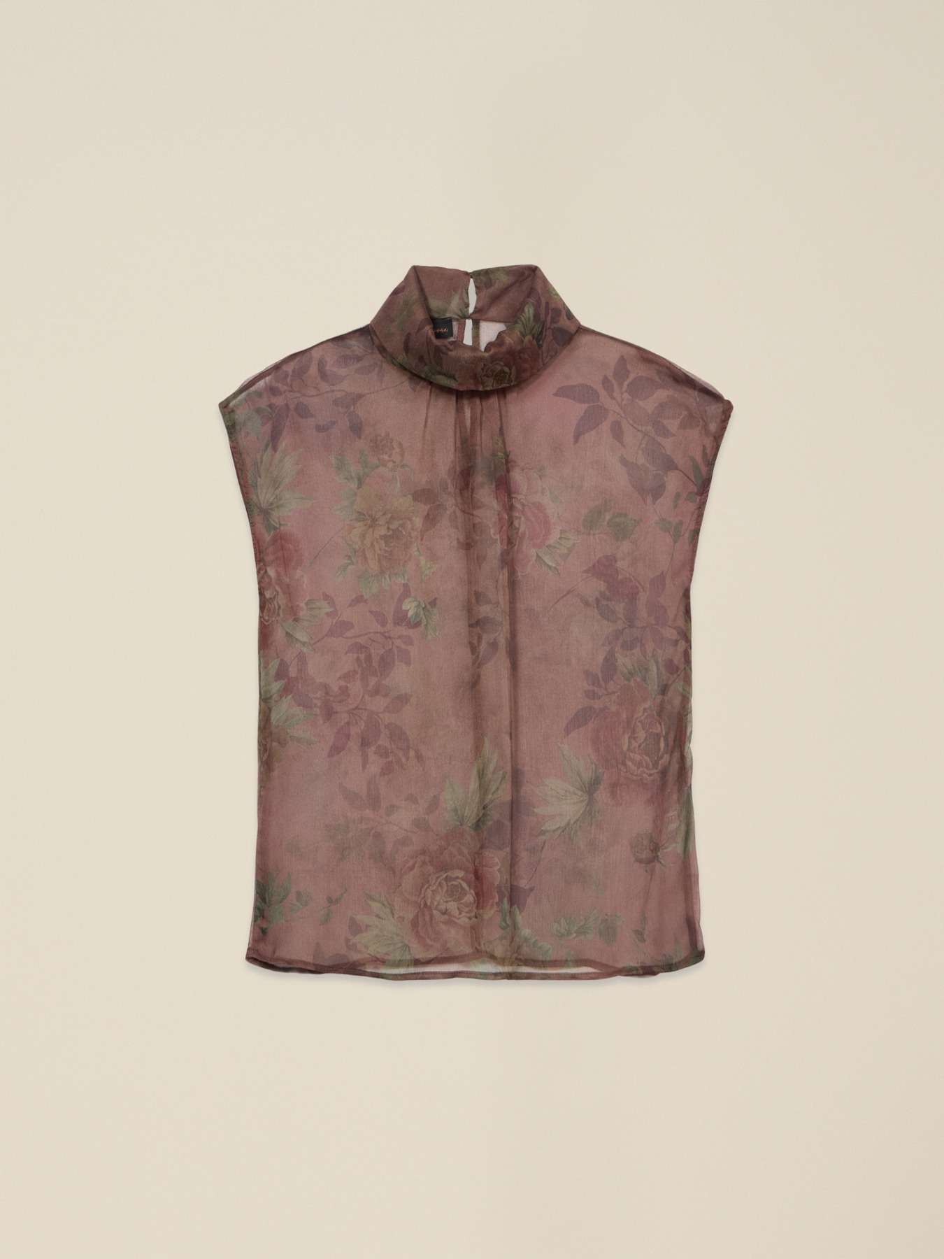 Blusa fantasia in tessuto cr&ecirc;pe image number 3