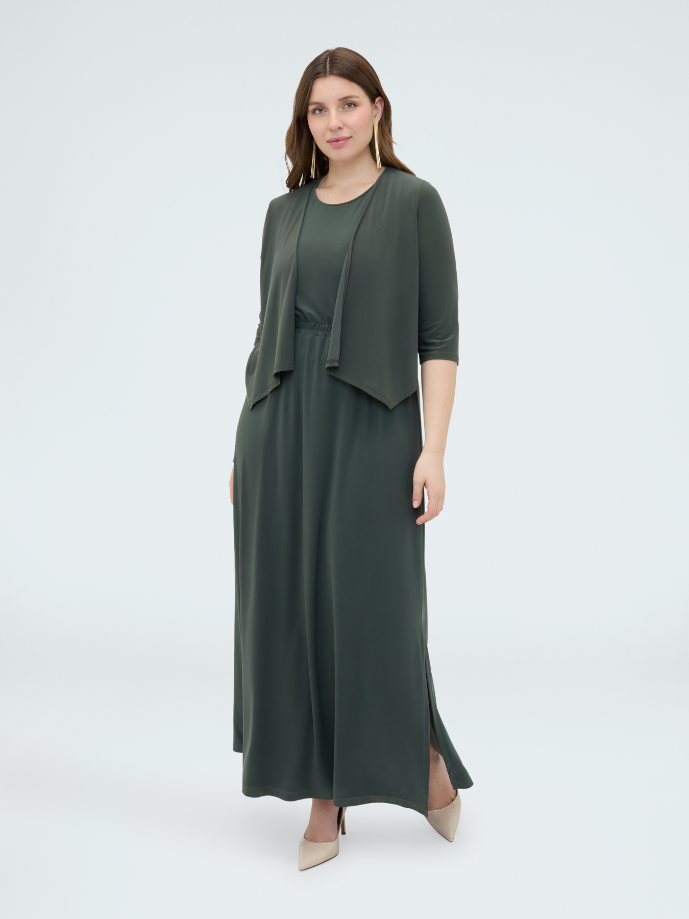 Langes Jerseykleid mit R&uuml;ckenausschnitt image number 6