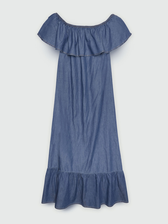 Long denim dress