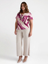 Bedruckte Bluse mit Volant image number 0