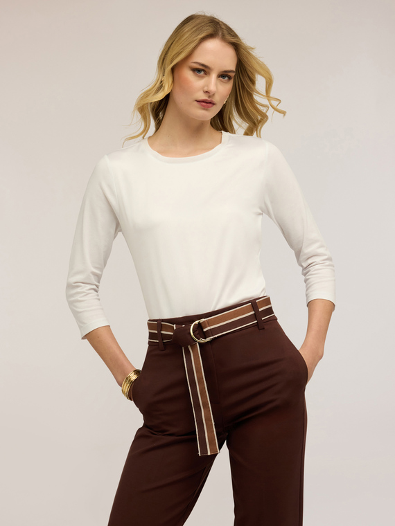 Two-material T-shirt