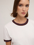 T-shirt con bordi in maglia image number 3