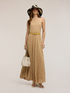 Long flare dress in lurex blend image number 3