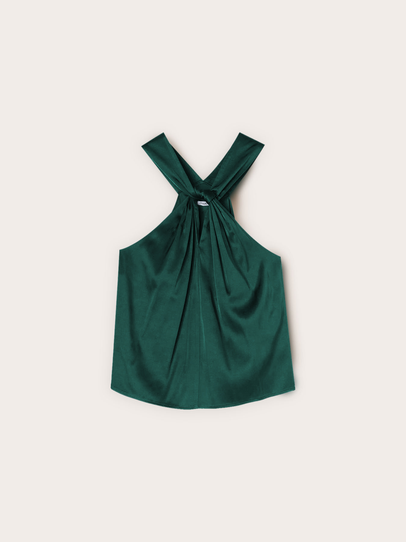 Draped satin top image number 4