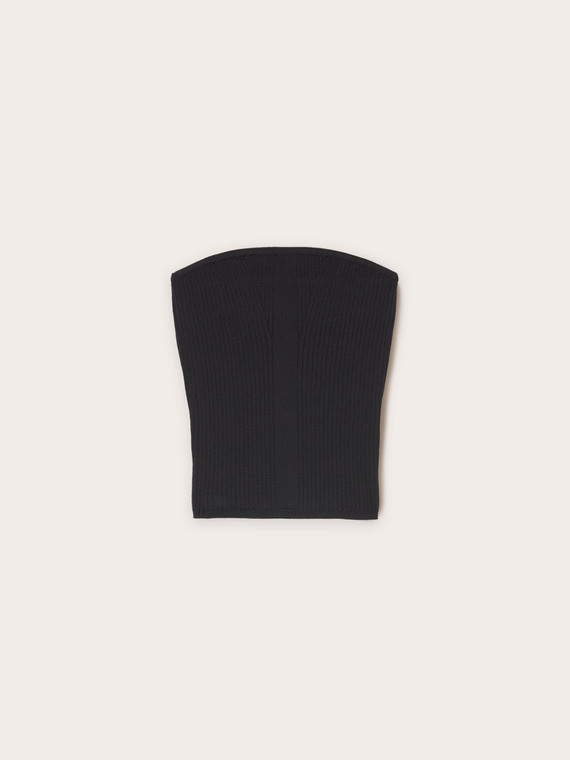 Rib knit bustier top