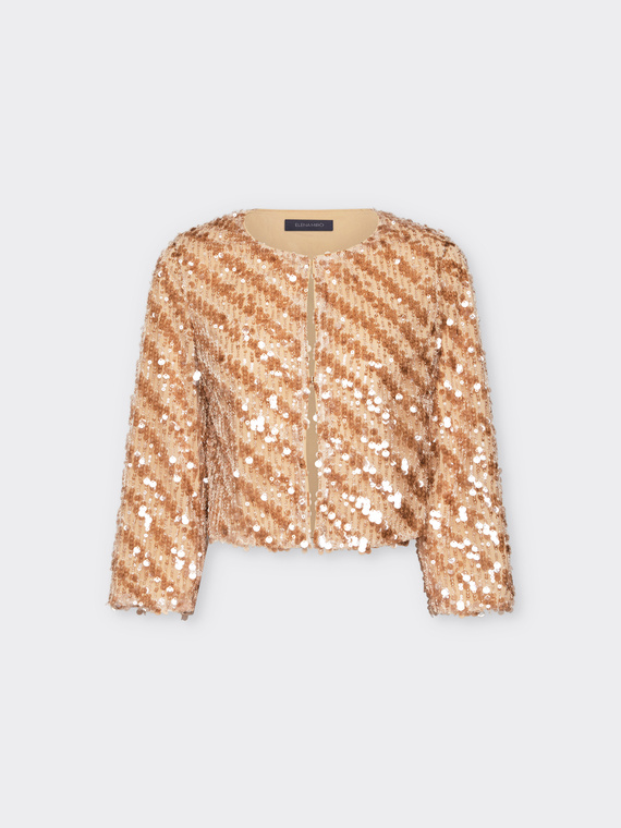 Embroidered boxy jacket