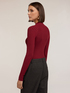 Jersey de cuello alto acanalado ajustado image number 1