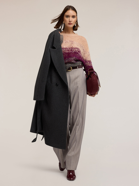 Gradient sweater in mohair blend