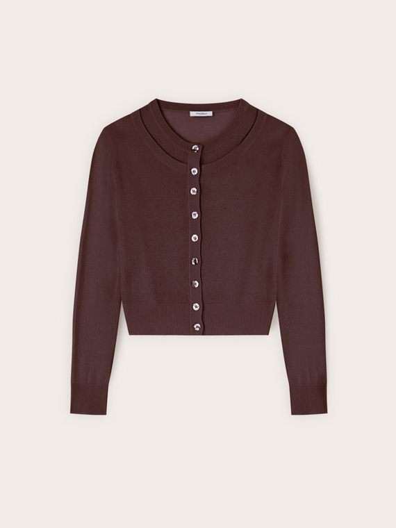 Cardigan din amestec de in