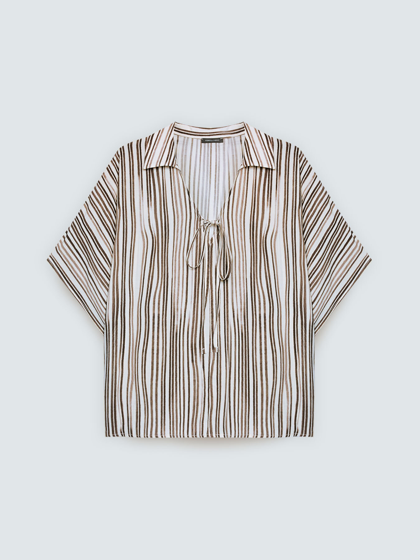 Blusa a righe in viscosa image number 5