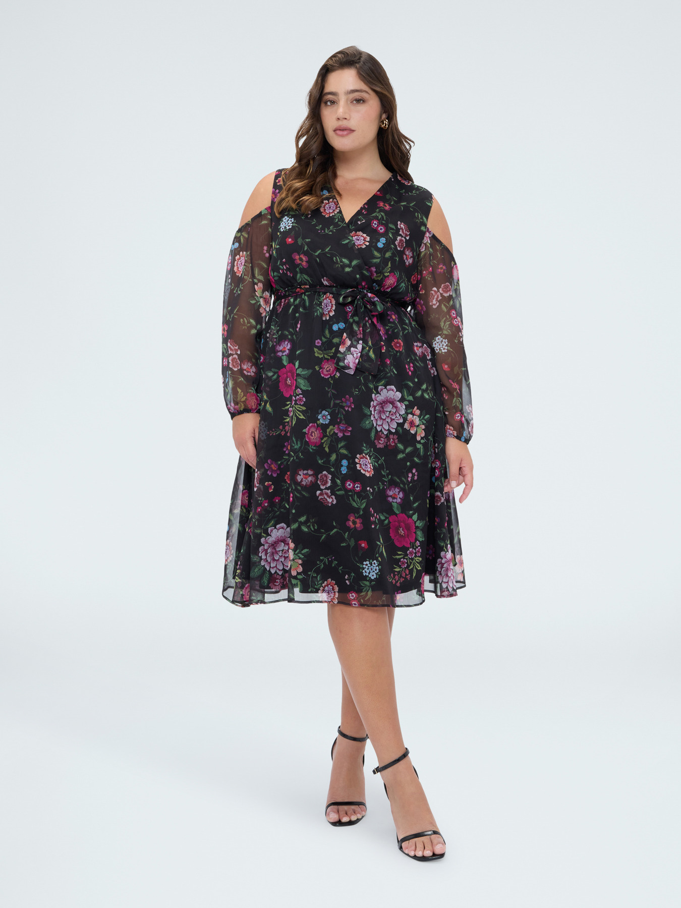 Dream Kleid mit Blumendruck und Cut-outs image number 2