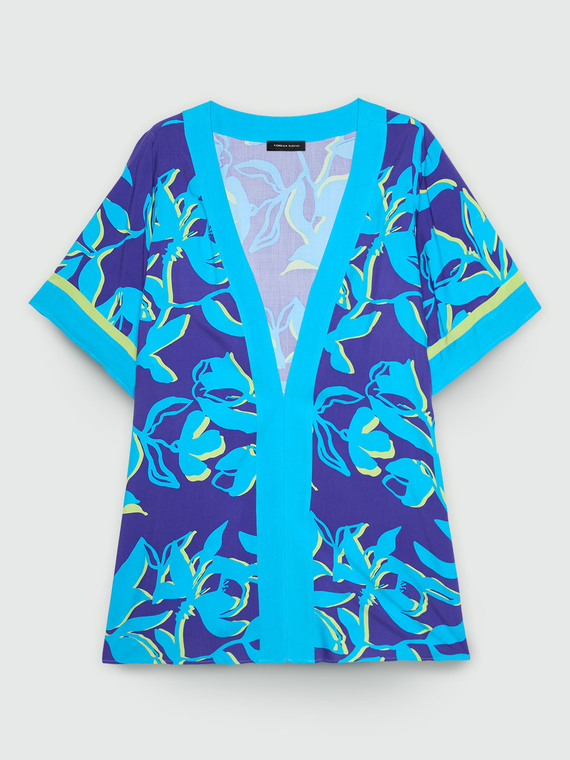 Kimono aus bedruckter Viskose LENZING™ ECOVERO™