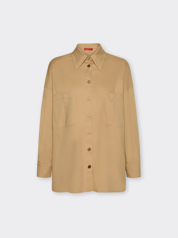 Langes Hemd aus Gabardine