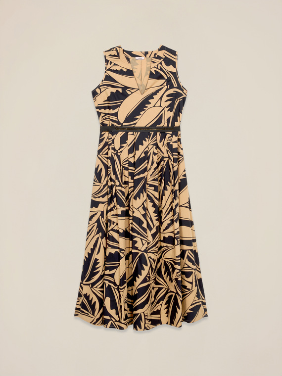 Patterned poplin dress