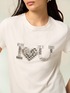 Jersey T-shirt with jewel appliqué image number 2