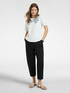 T-shirt with floral embroidery image number 2