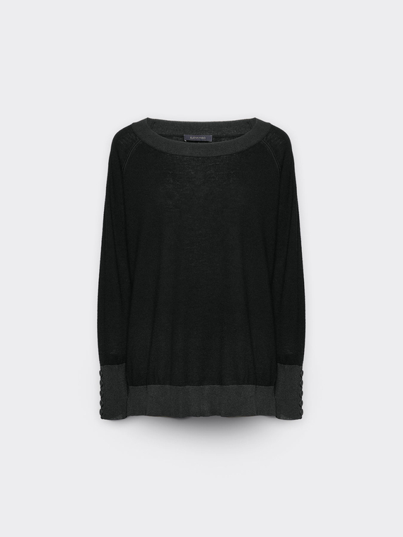 Pull doux au toucher avec boutons