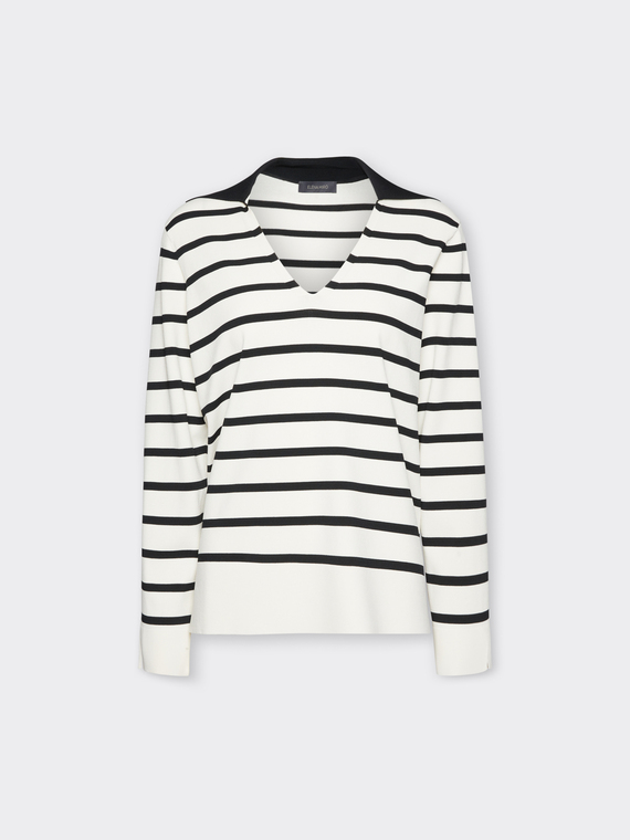 Striped viscose blend jumper