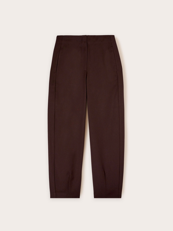 Balloon trousers in polyester-viscose blend