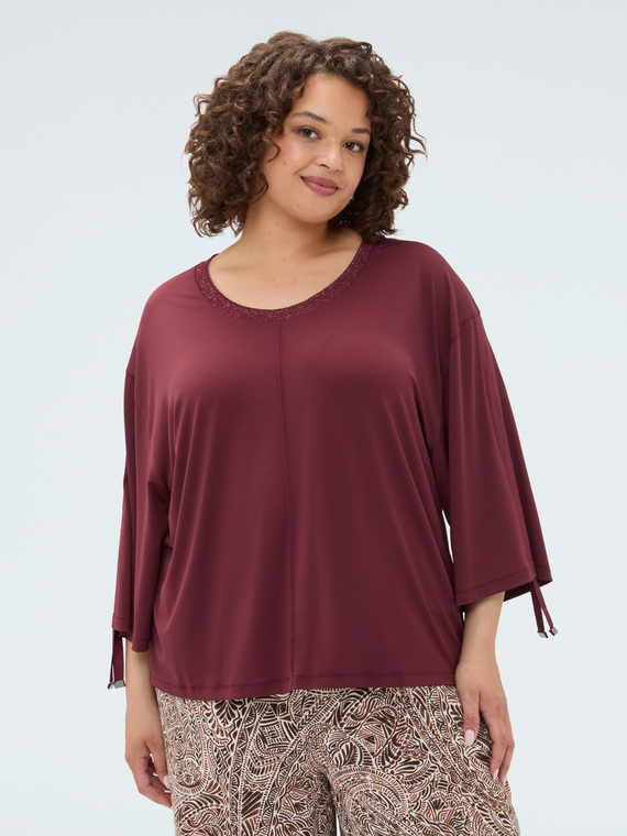Jersey t-shirt with drawstring