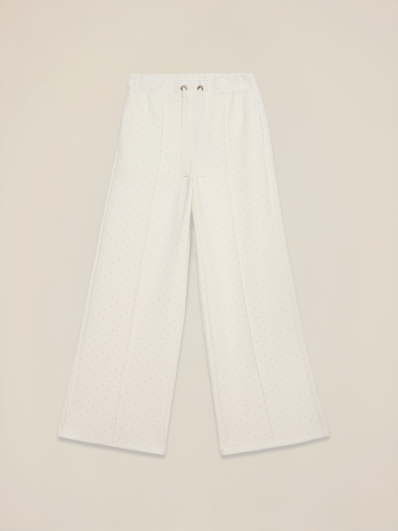 Pantaloni palazzo con micro borchie image number 4