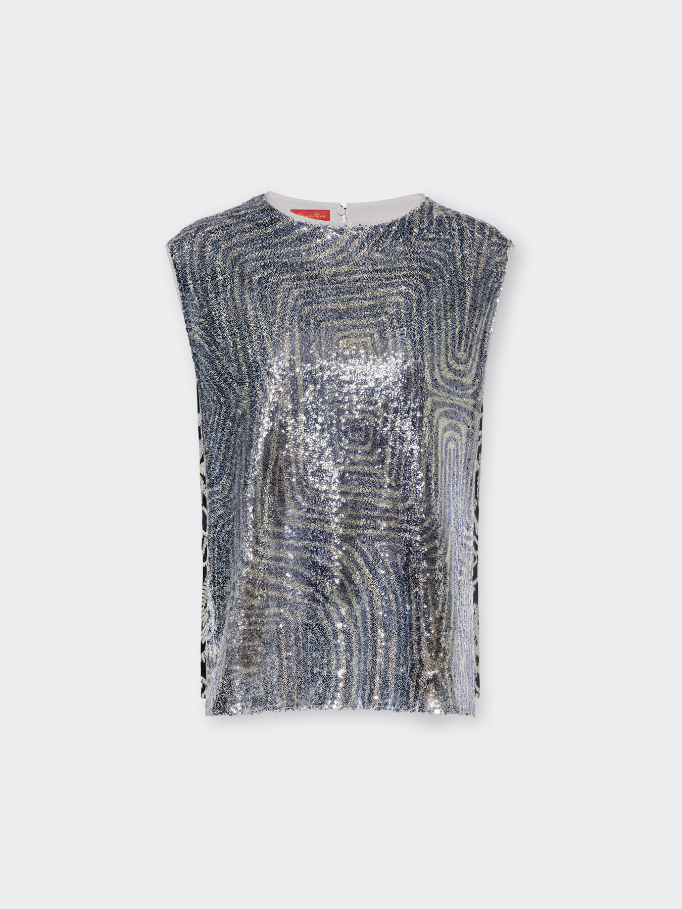 Top in tulle con paillettes image number 4