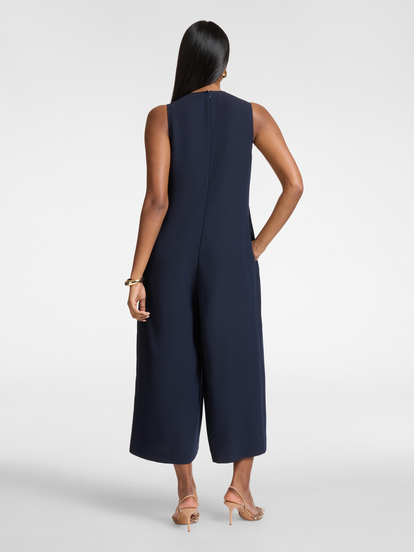 Tuta palazzo in cr&ecirc;pe enver satin image number 1