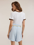 T-shirt con bordi in maglia image number 1