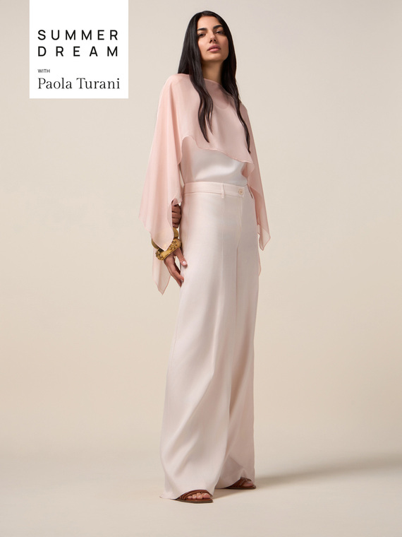 Satin palazzo pants