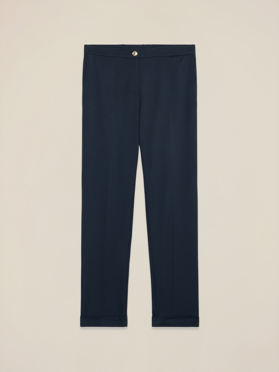 Pantaloni regular in punto milano