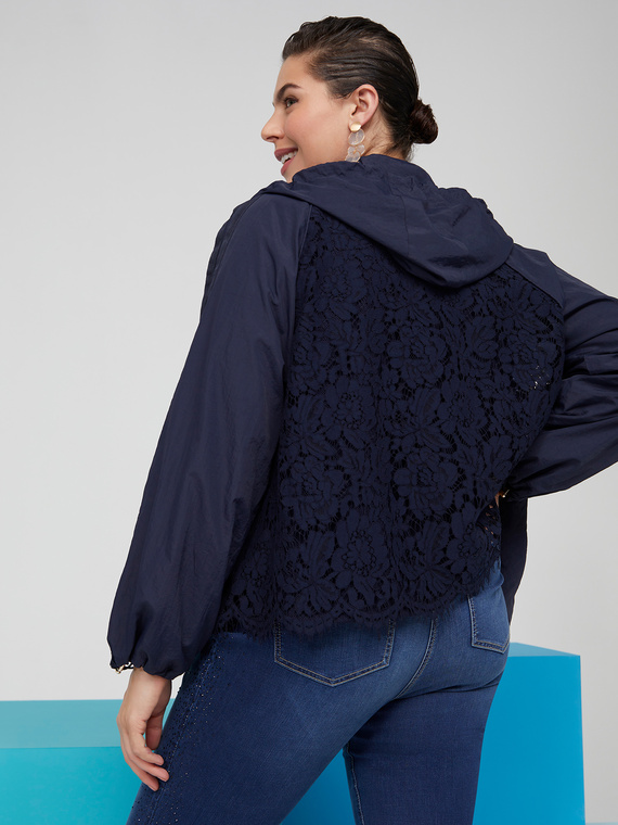 Parka mit Rückseite aus Spitze