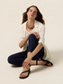 Skinny cotton blend trousers image number 0