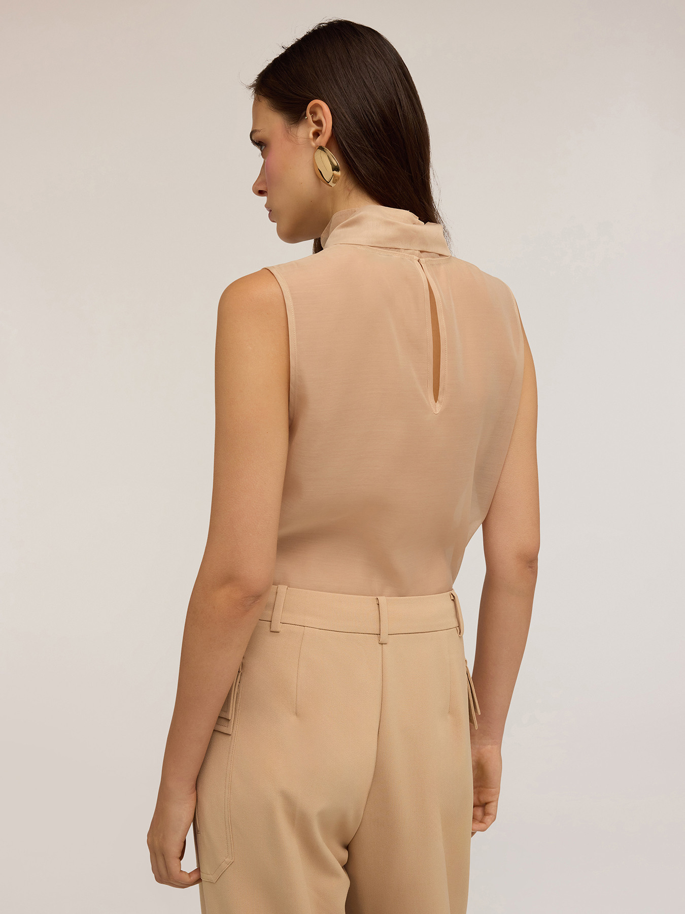 Organza-Top mit Strass-Stickerei image number 1