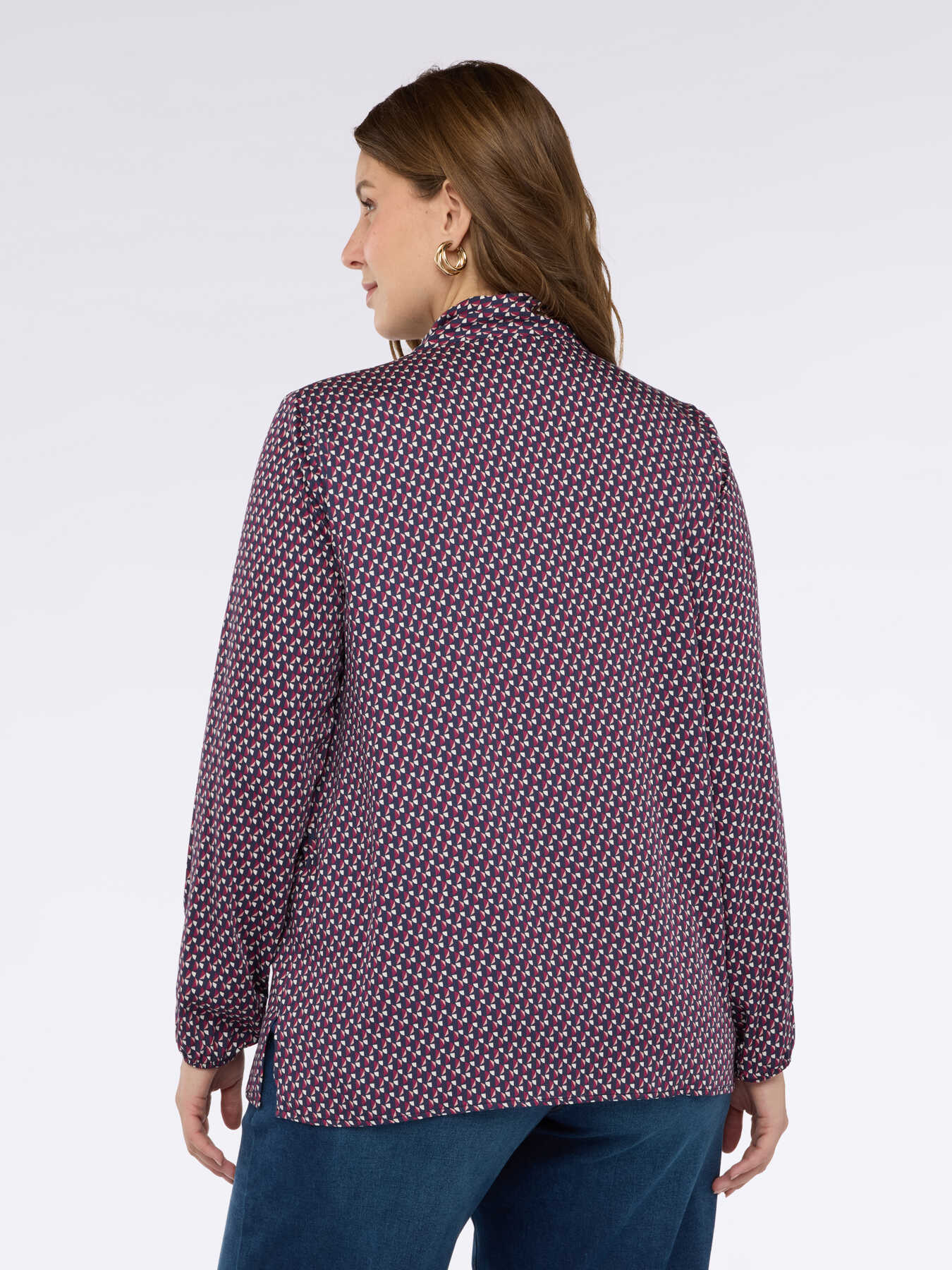 Chemise imprimé géométrique en mousseline image number 1