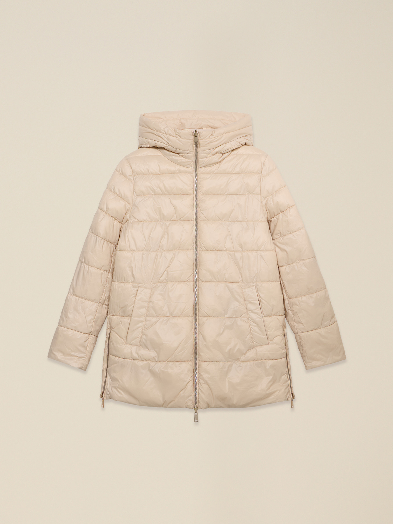 Midi down jacket with hood image number 3