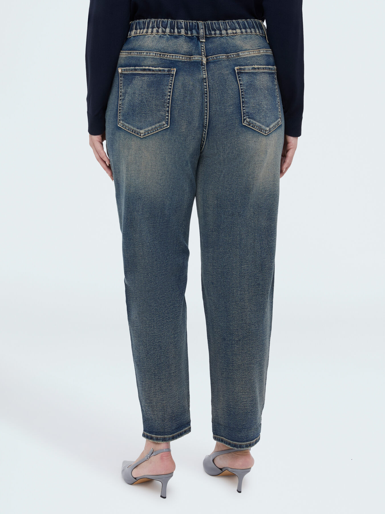 Jeans Barrel mit farbigen Lichtpunkten image number 1
