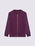 Sweat-shirt zippé en double tissu image number 4