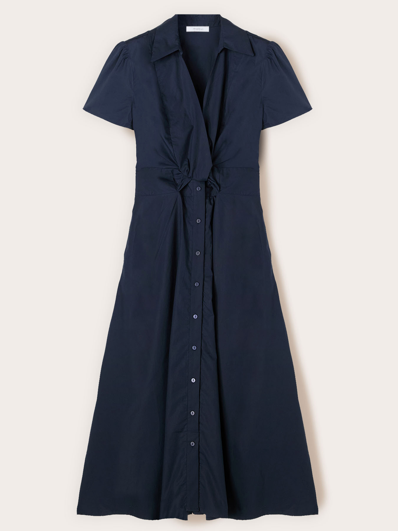Rochie chemisier midi din poplin image number 4