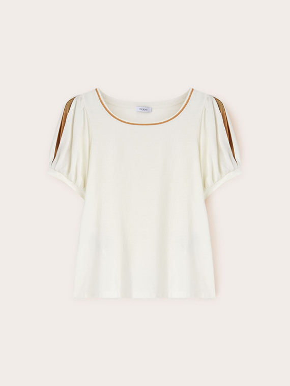 T-shirt con maniche a palloncino