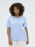 Zweifarbiges T-Shirt aus Leinenmischung image number 2
