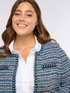 Bouclé fabric jacket with beads image number 2