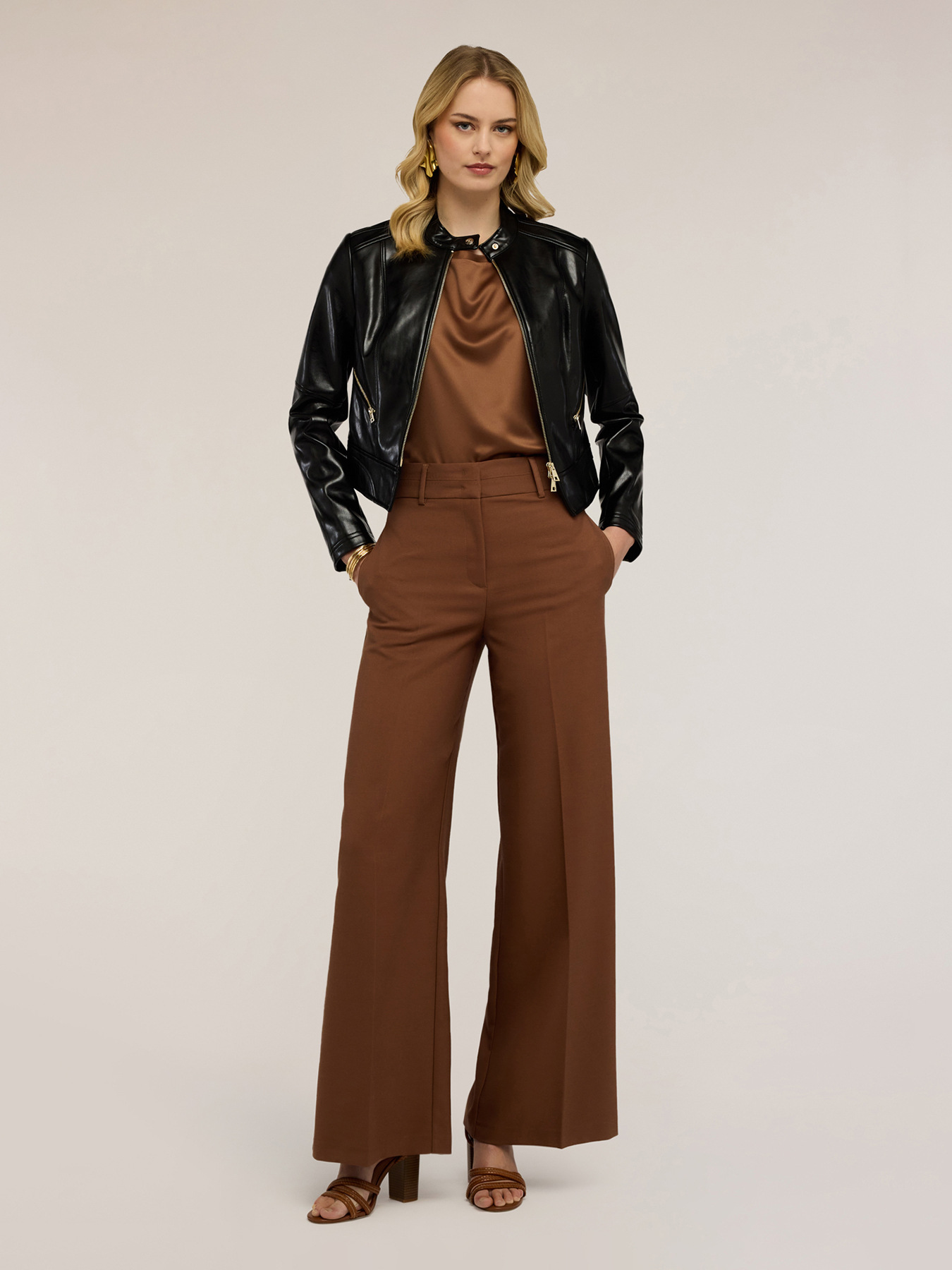 Palazzo pants in polyviscose image number 0