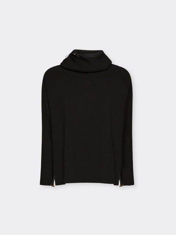 Sweater with striped edges