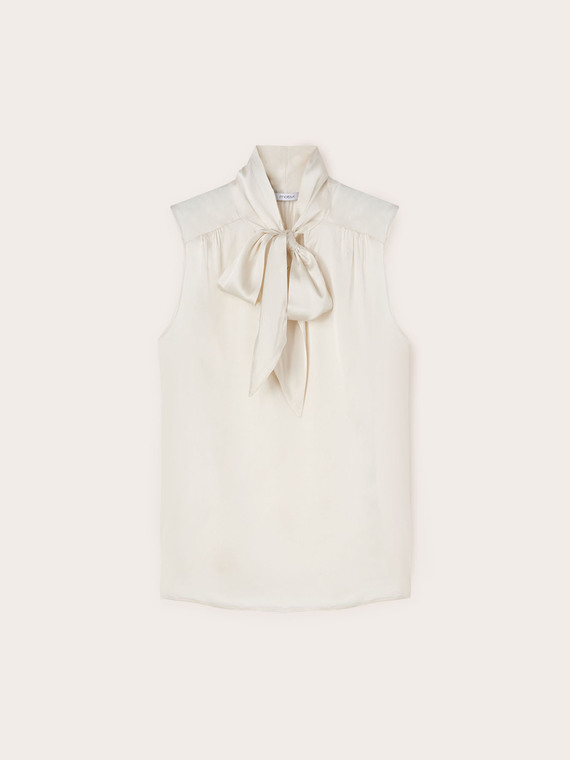 Top mit Schleife aus Satin