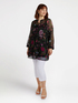 Lange Hemdbluse mit Blumenmuster image number 3