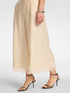 Pantaloni cropped in lino con pizzo image number 3