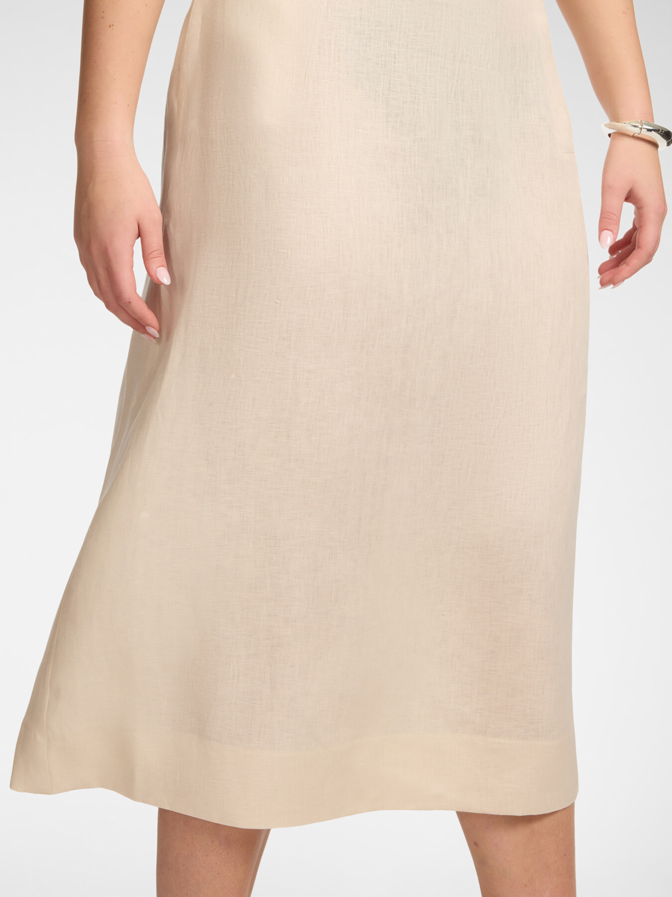 A-line linen skirt image number 3